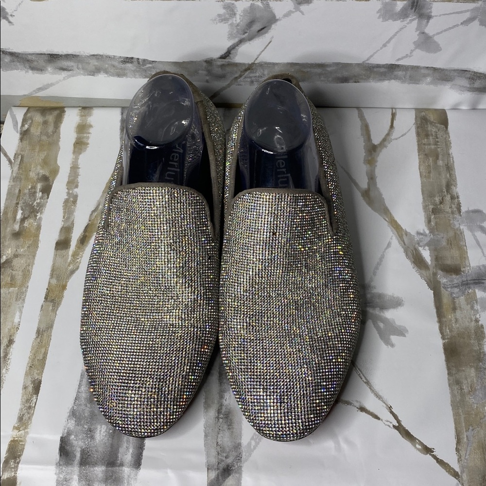 Merlutti Silver Rhinestone Loafers - Picture 4 of 8